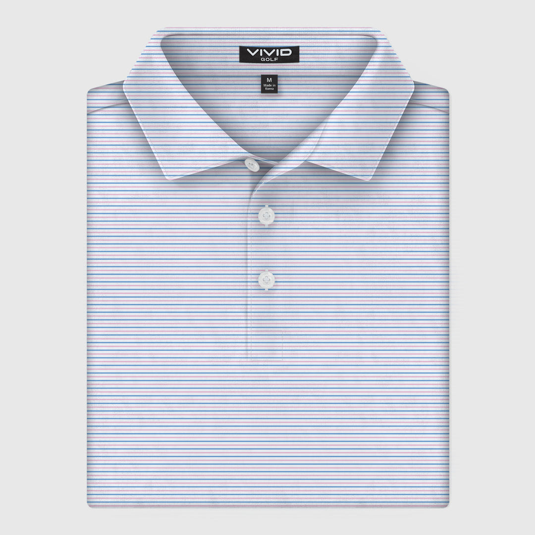 Coastal Motion Stripe Pique Polo