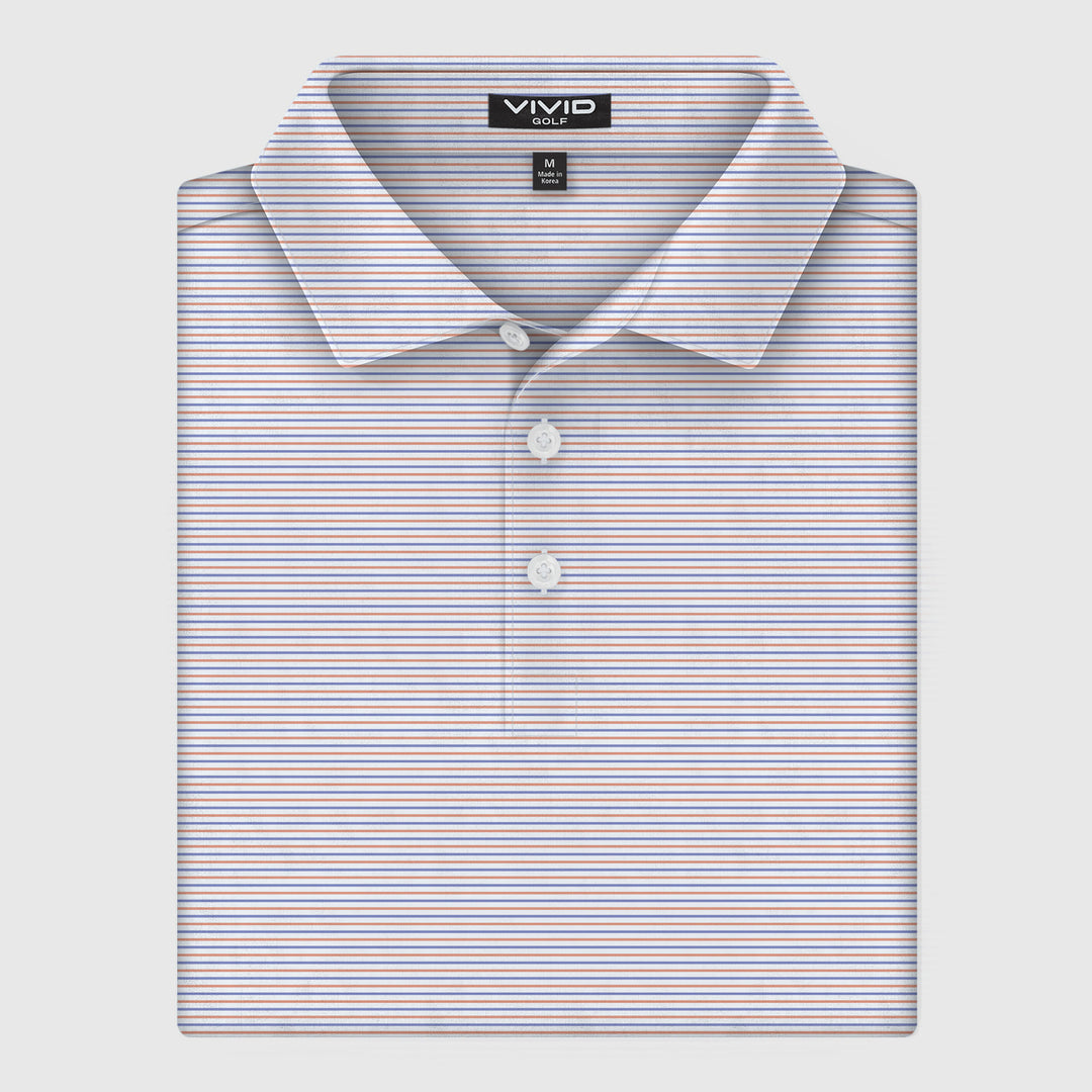 Dusk Shore Stripe Pique Polo
