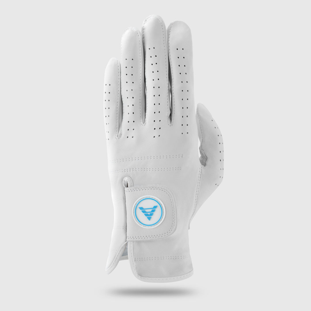 Premium Cabretta Leather Golf Glove White / Blue