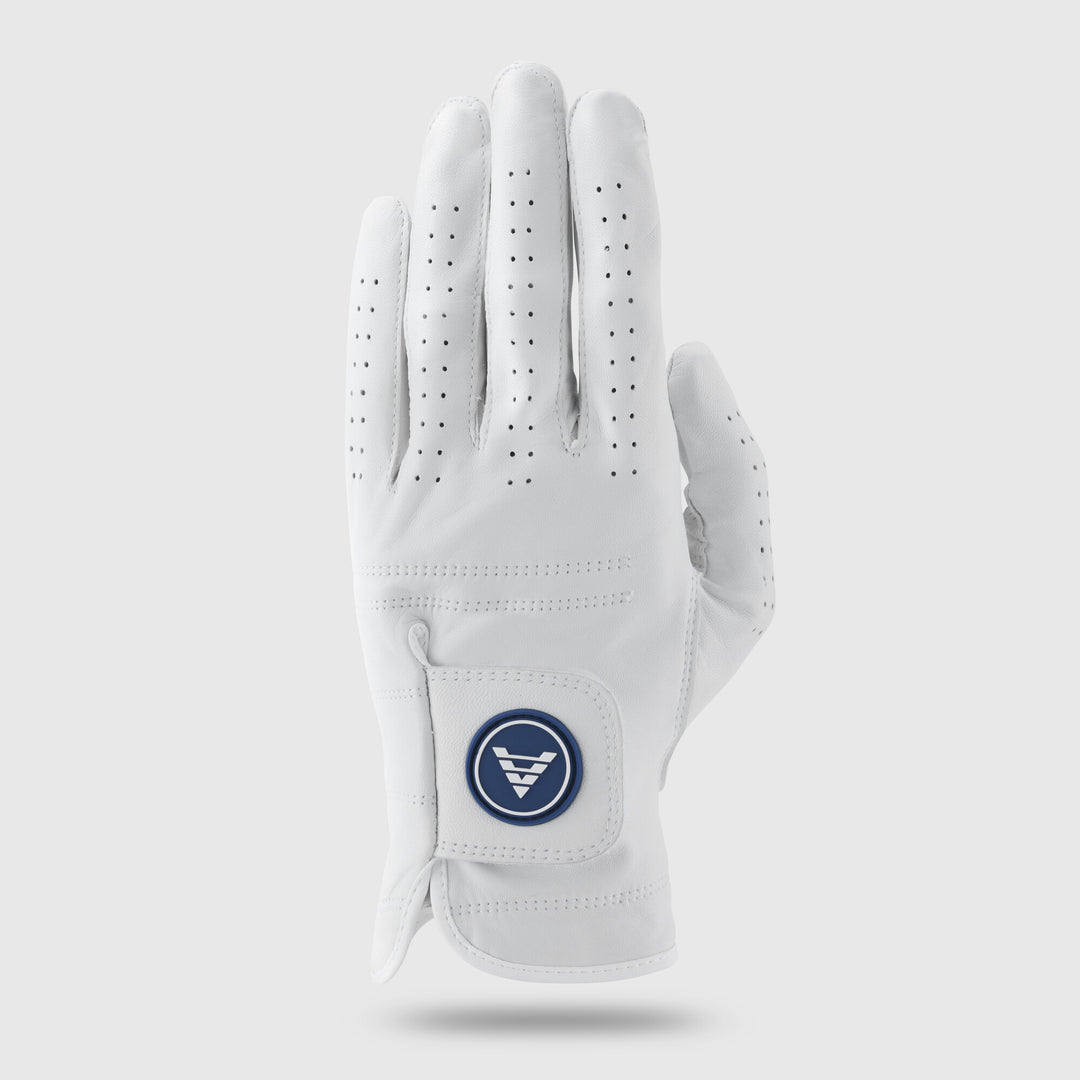 Premium Cabretta Leather Golf Glove Navy / White