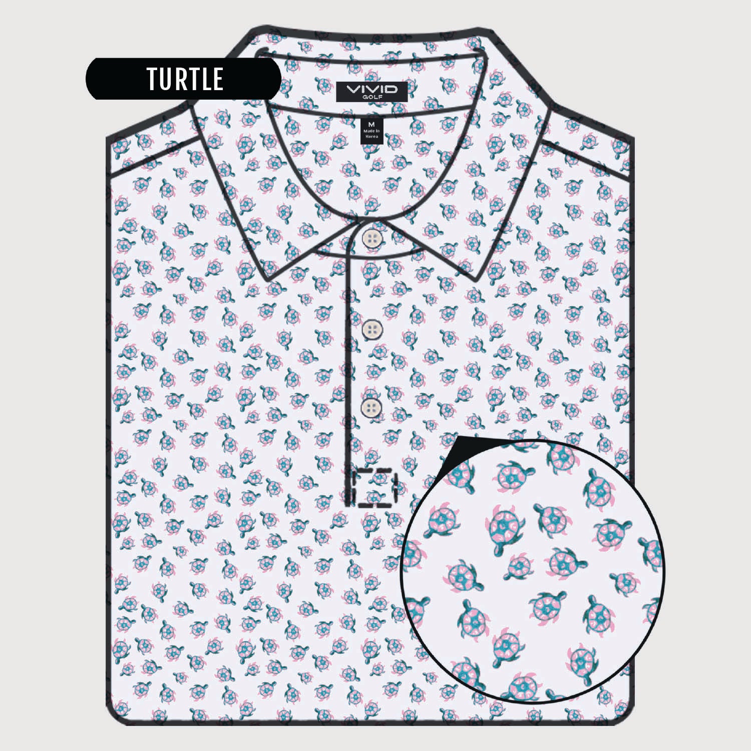 Sea Turtle Polo Vivid Golf